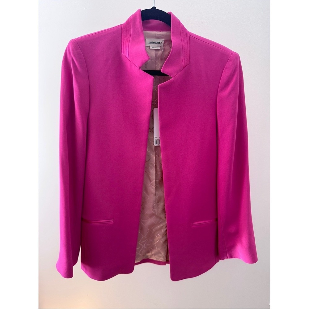 NWT Zadig & Voltaire Volly Satin Jacket | Size 36 - Picture 3 of 14